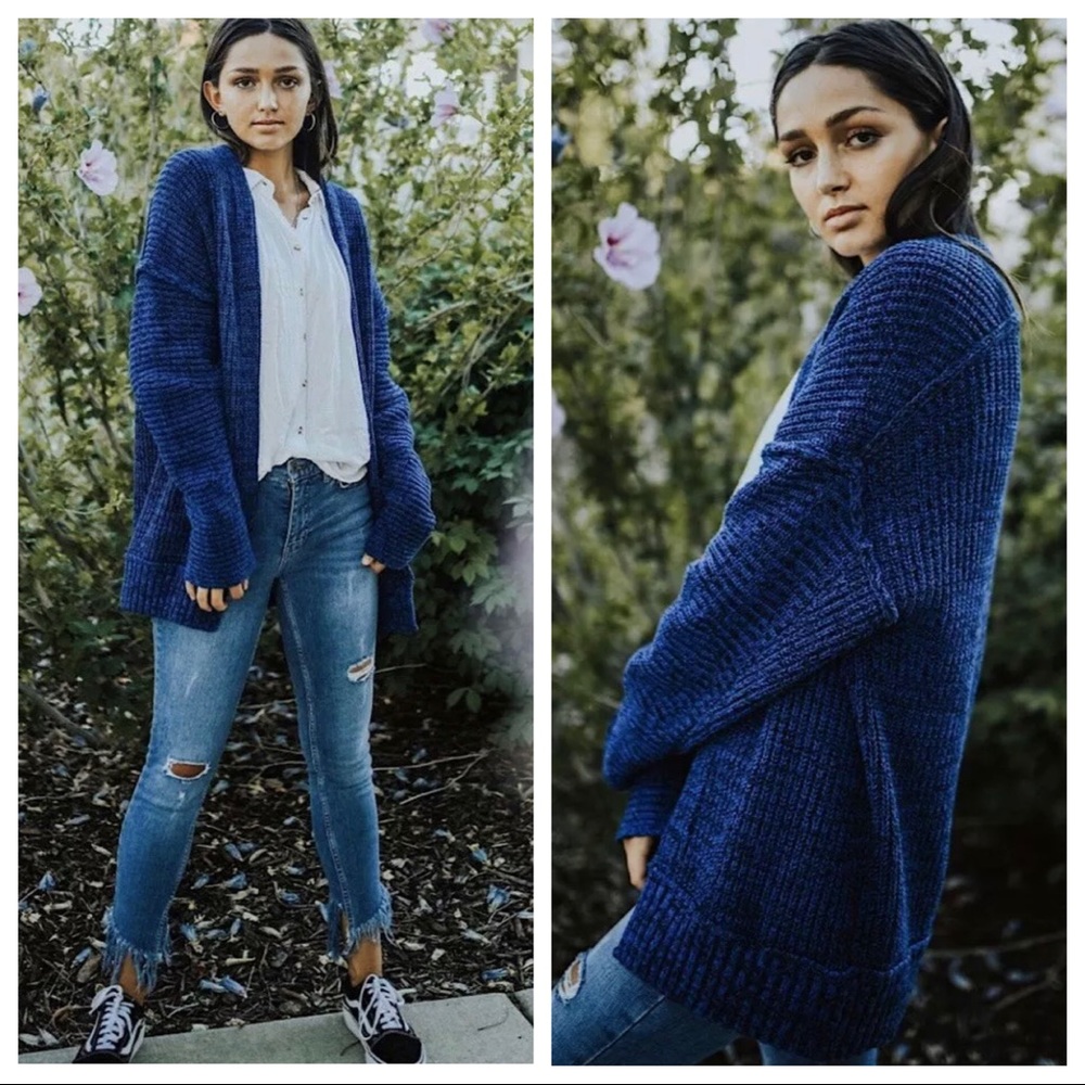 FREE PEOPLE CARDI SLOUCHY OVERSIZED CARDIGAN A3C - Picture 10 of 16